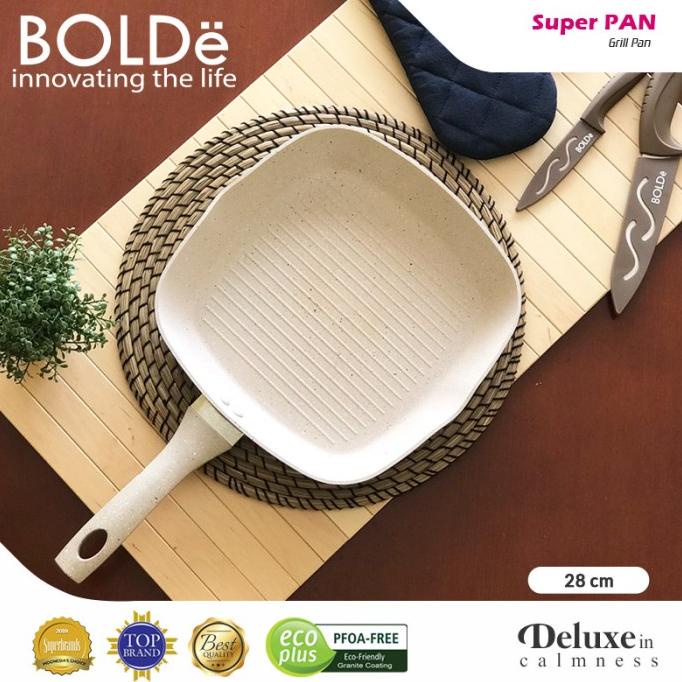 BOLDe SuperPAN GRILL PAN 28 cm Pemanggang Granite Beige Series