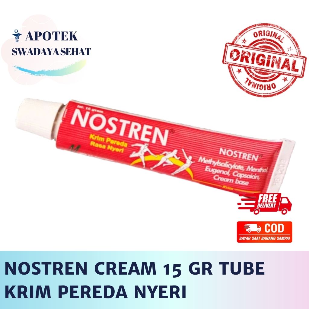 NOSTREN CREAM 15 GR Tube - Salep Keseleo Nyeri Otot Pegal Linu Sendi Terkilir Krim