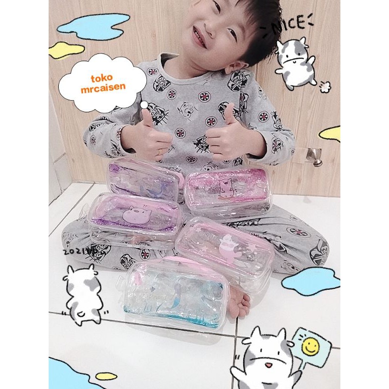 

mrcaisen KOTAK PENSIL GLITTER air gliter anak lucu jumbo cute asesories