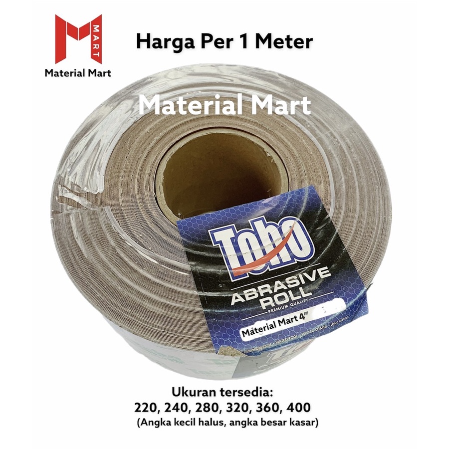 Amplas Roll Toho PREMIUM | Amplas Besi Halus | Amplas Rol Meteran |Material Mart