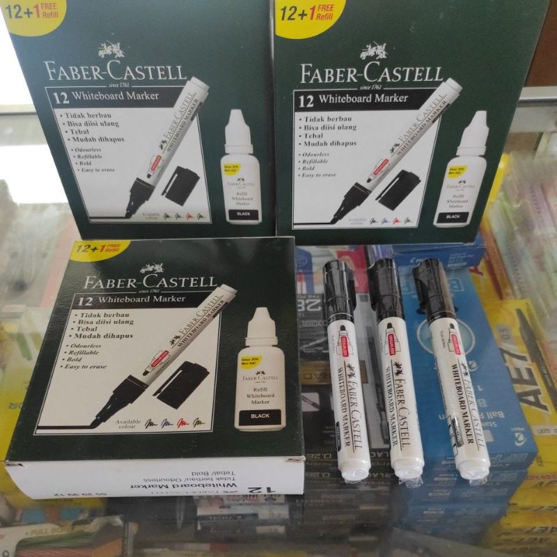 

Spidol papan boardmarker FABER CASTELL warna HITAM