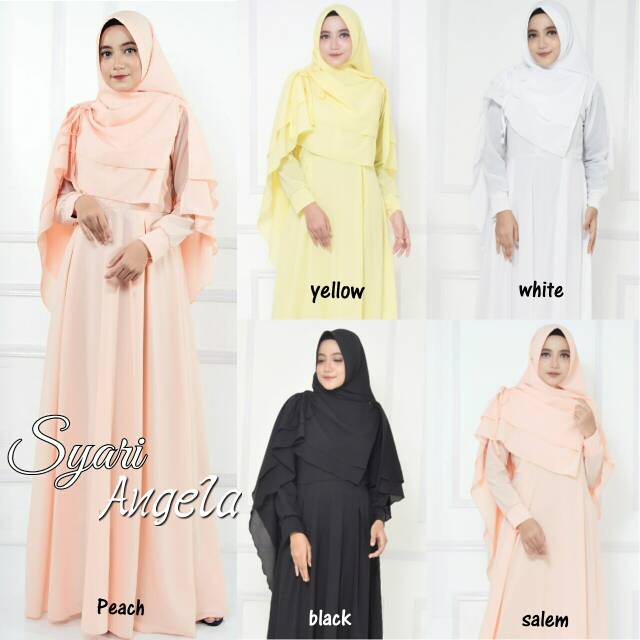 REALPICT Gamis Ibu Maxi Long Dress Fashion Muslim Lebaran Syari Busui Size M L XL Murah Tanah Abang