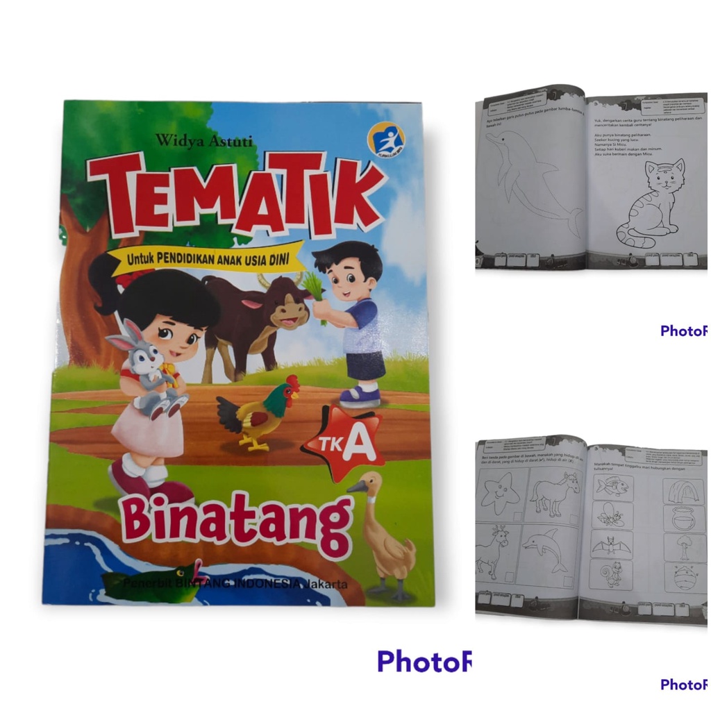 Paket isi 8 Buku Tematik TK A Kurikulum 2013 Bintang Indonesia - TBS