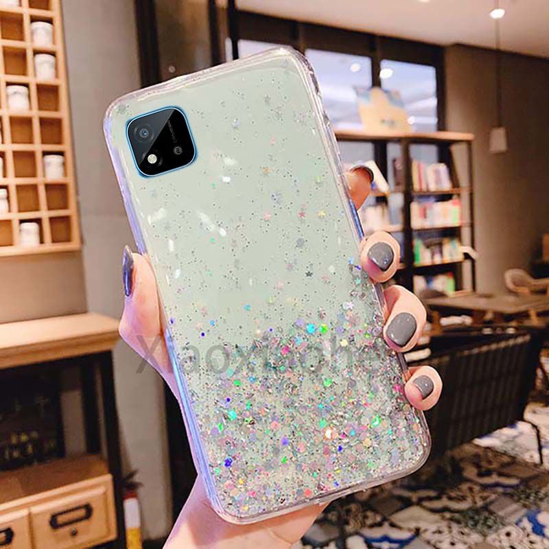 Realme C20 2021 Casing Soft Case Tpu Bahan Premium Glitter Glossy