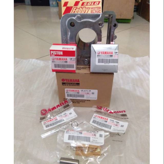 PAKET CYLINDER BLOK BURENG-BORING SET KOMPLIT PISTON MIO J/MIO GT/X RIDE ORIGINAL YGP 54P-E1311-00 &