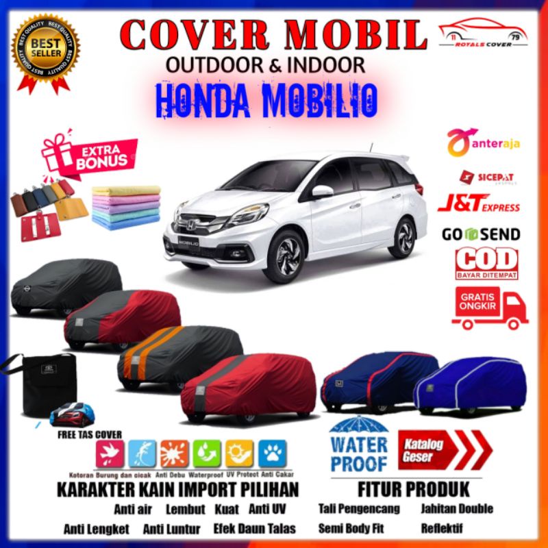 Body Cover Mobil Honda Mobilio Outdoor Waterproof / Sarung Mobil Mobilio Waterproof / Selimut Tutup Mantol Kerudung Mantel Penutup Mobil Honda Mobilio Waterproof Outdoor Anti Air