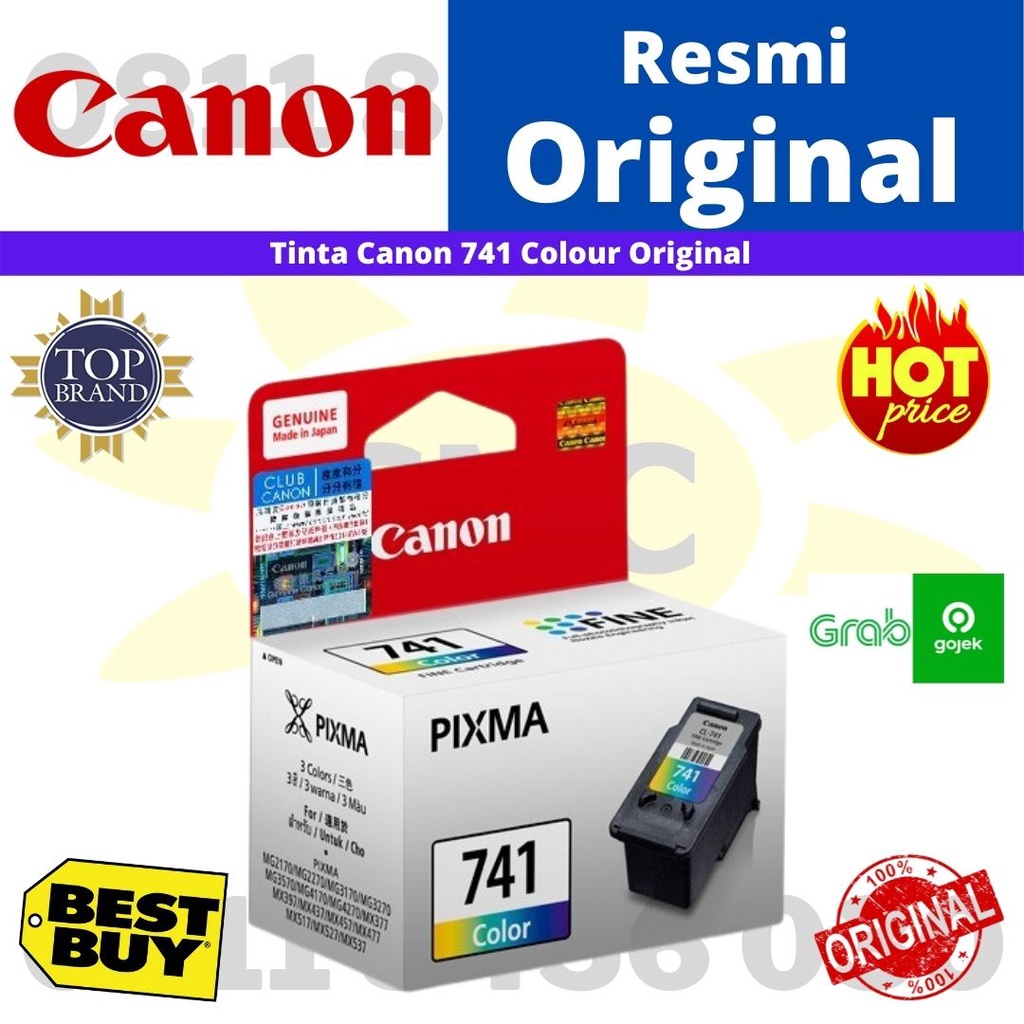 TINTA CANON CL-741 CL741 COLOUR ORI