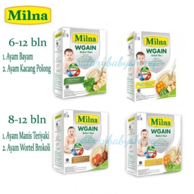 Milna Bubur W Gain 6-12bln/8-12bln 120gr