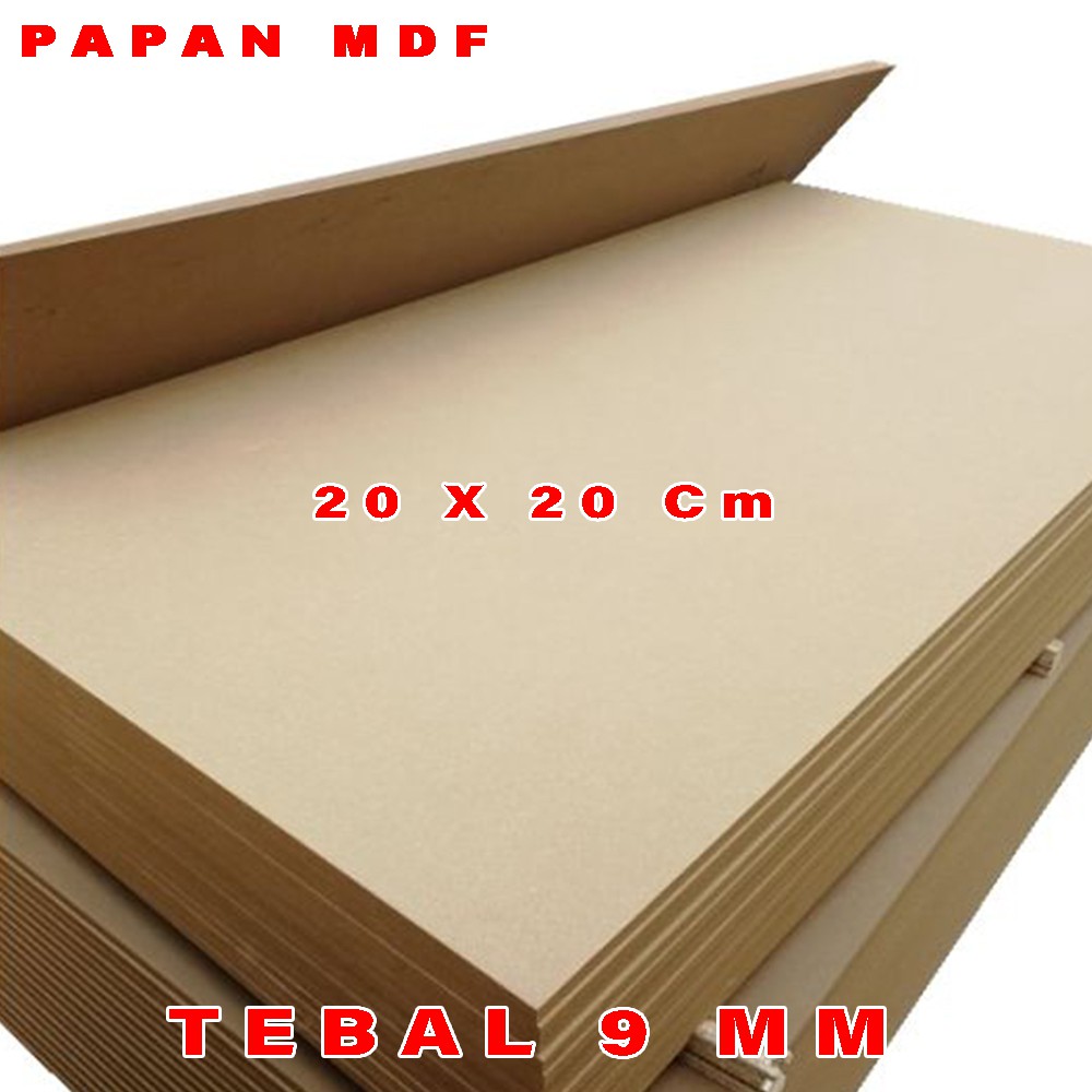 

Papan MDF coklat Tebal 9 mm ukuran 20 x 20 cm / per pcs
