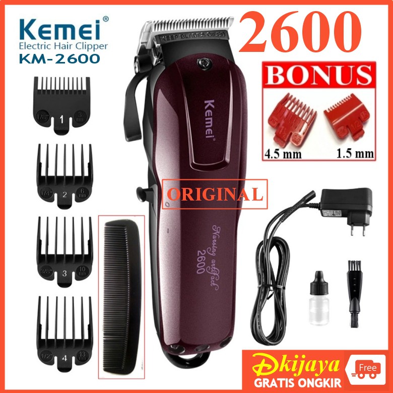 KEMEI 2600 Original 2600PG DIGITAL LCD Alat Cukur Rambut CAS Hair Trimmer Clipper KM KM2600 KM-2600 KM-2600PG