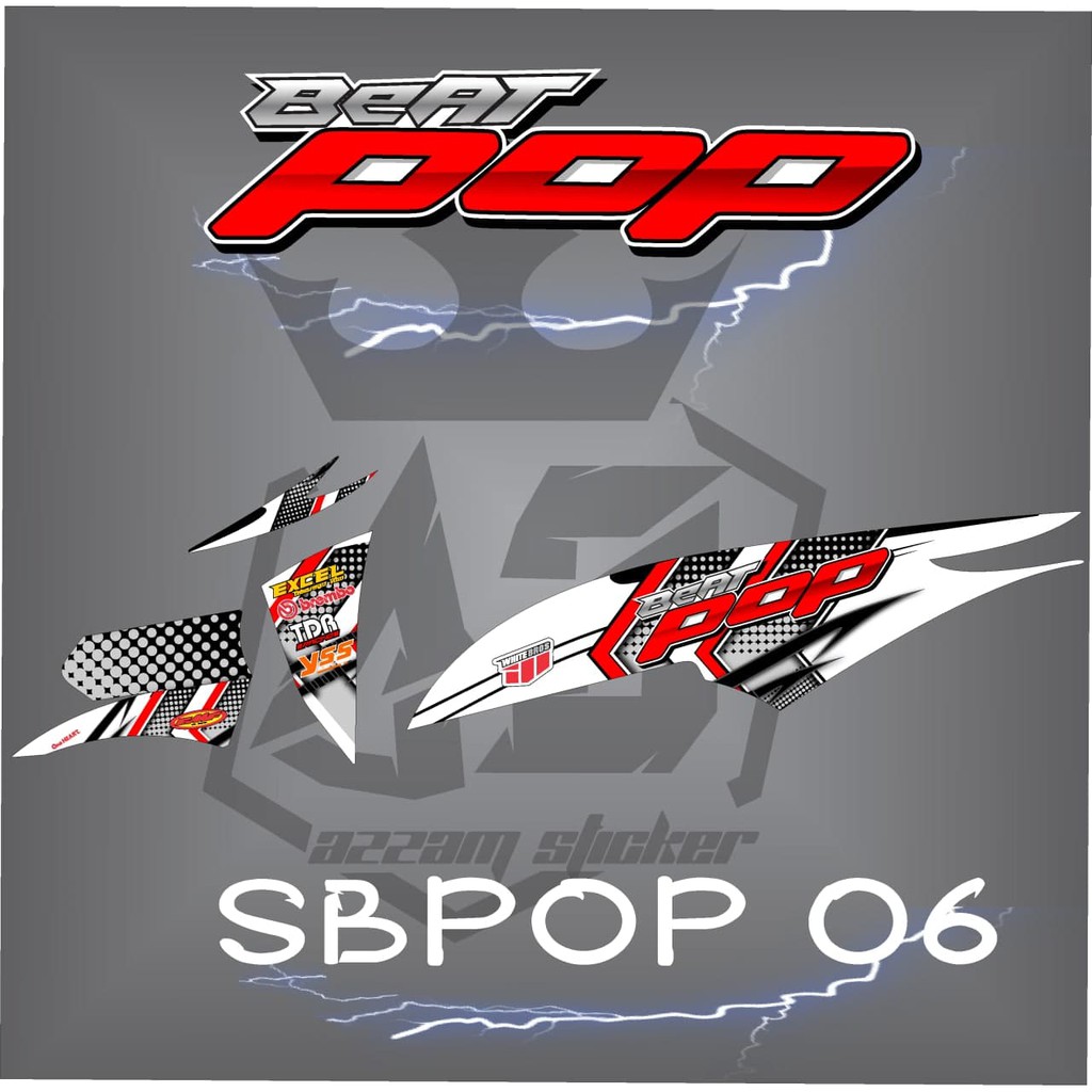 Striping Variasi Motor Beat Pop  Sticker  Skotlet Motor Beat Pop Body List Body List Scotlite Racing
