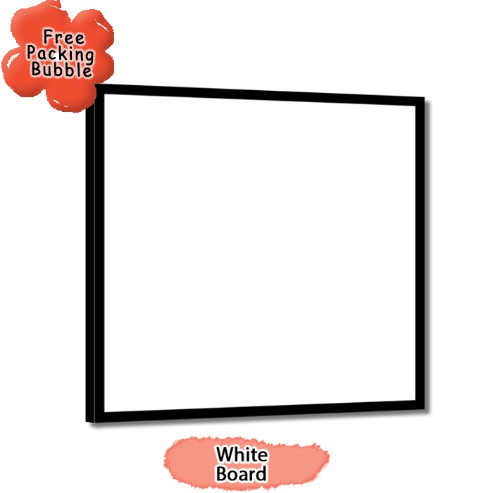 

White Board Melamin / Papan Tulis Putih Ukuran 70x70 cm