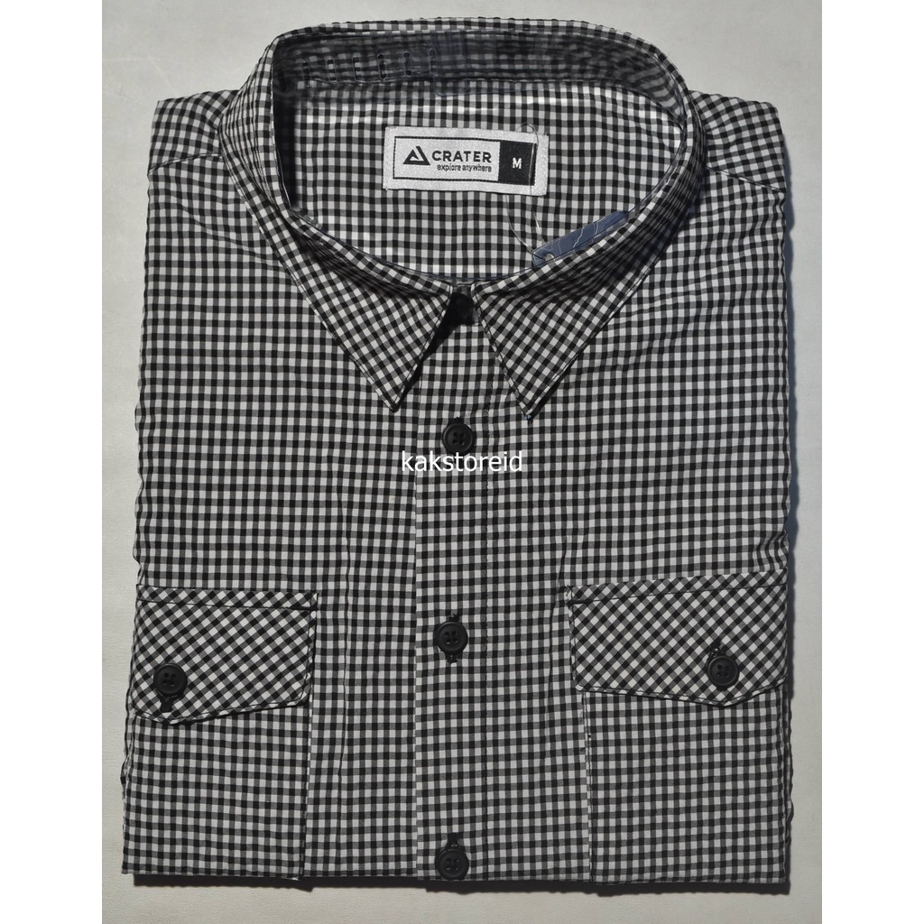 CRATER Kemeja Pria Formal Lengan Panjang Putih Motif Reguler CER 02