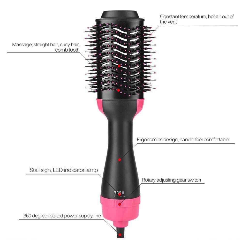 One Step Hair Dryer Brush Negative Ion Generator Salon Hair Straightener