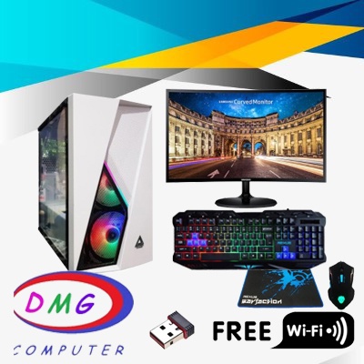 PC Gaming Lengkap Ryzen 5 3600 / RX 550 4 GB / SSD 120 / HDD 1TB / Samsung 24