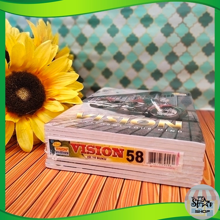 

(1 pack/10 pcs) Buku Tulis Vision 58 Lembar