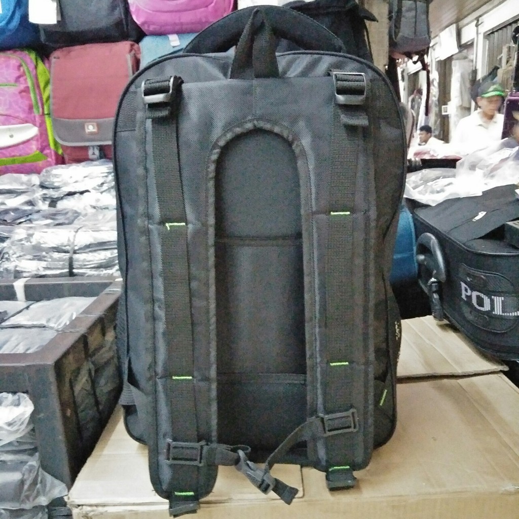 polo latin tas ransel laptop pria dan wanita tas punggung backpack size 18 inchi - free rain cover