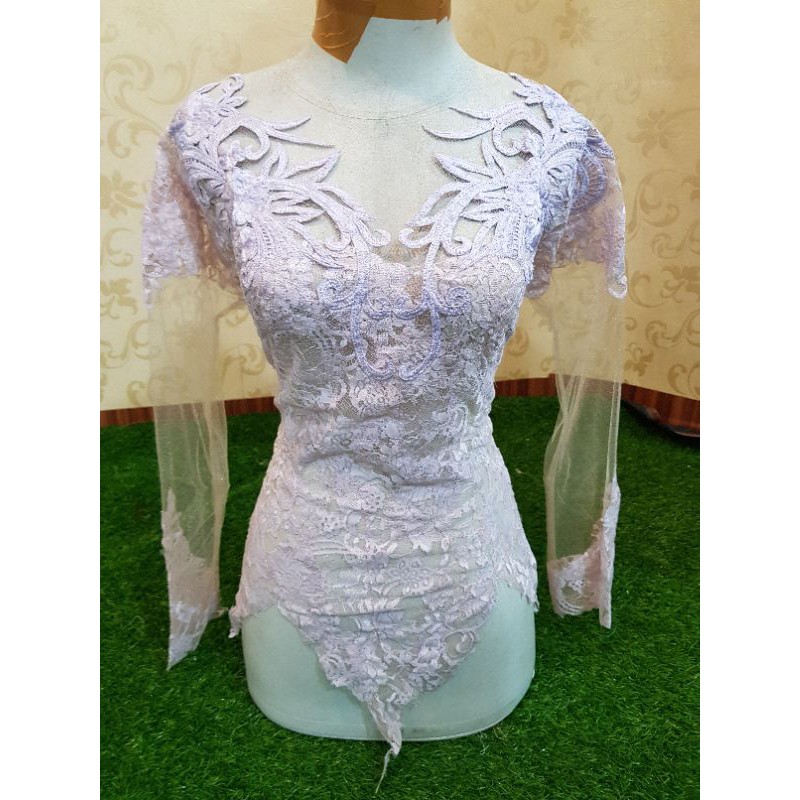 kebaya atasan ungu muda size xl