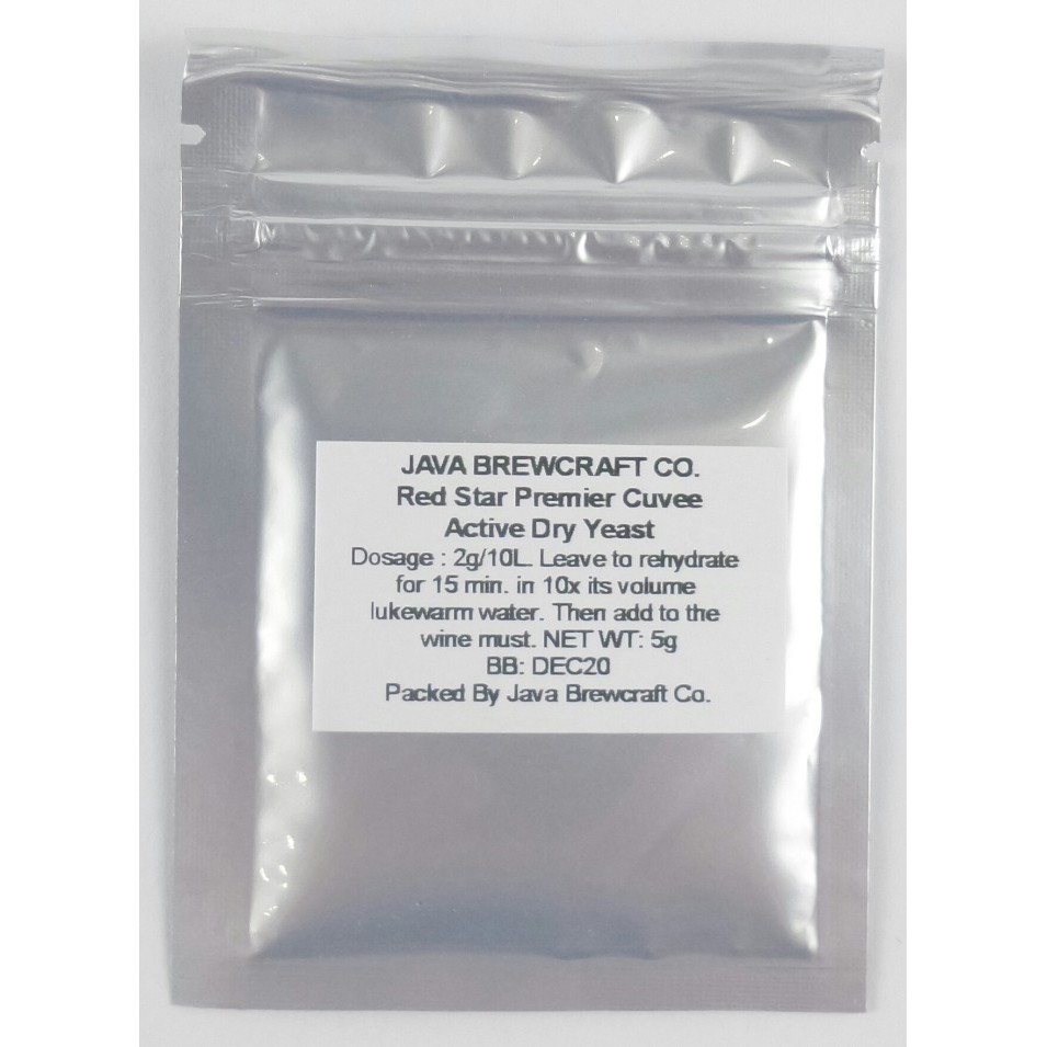 Terlaris RED STAR Premier Cuvee Wine yeast 5g Berkualitas