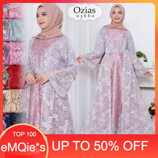 Gamis lamaran brukat tile ozias 3681