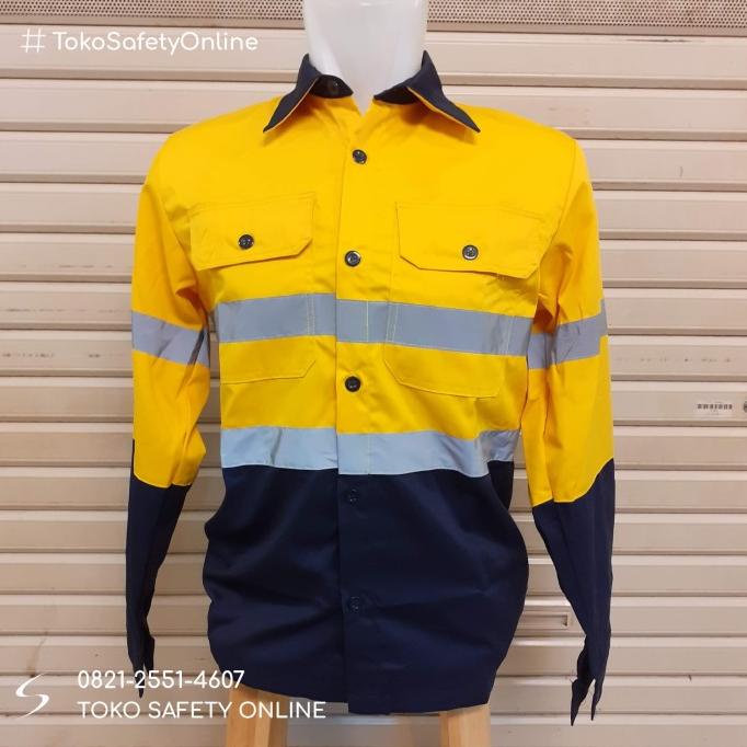 Baju Wearpack Kerja Safety Lapangan / Seragam Tambang Kombinasi K3 Star Seller Termurah