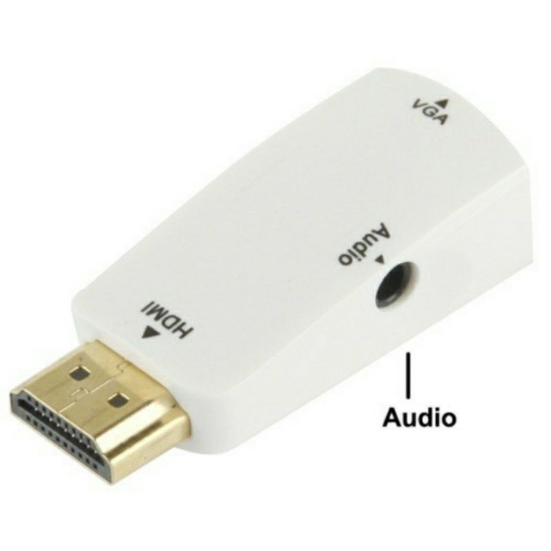 CONNECTOR/DONGLE HDMI TO VGA + AUDIO ADAPTER