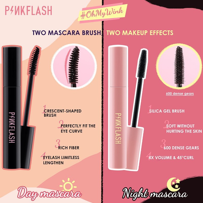 Pinkflash Maskara Day AND Night Maskara Pinkflash Mascara Pinkflash Maskara Pink Flash Mascara Pink Flash