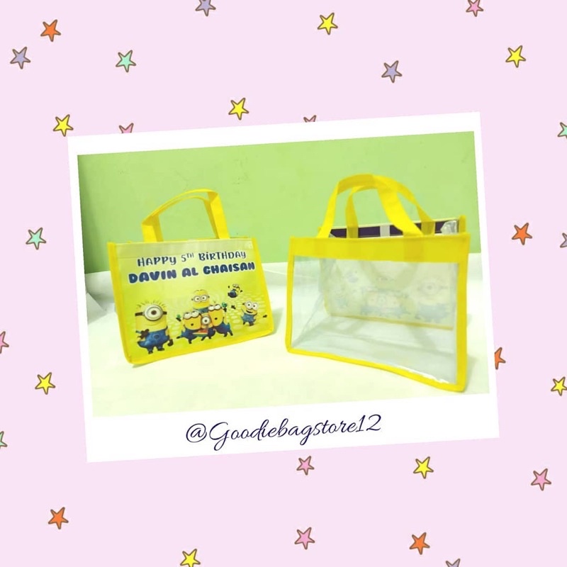 

PROMO Tas ultah Minion tas birthday custom unik premium