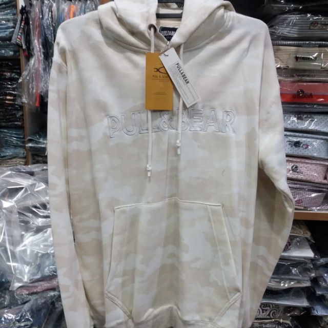 jaket hoodie pria pull bear ori