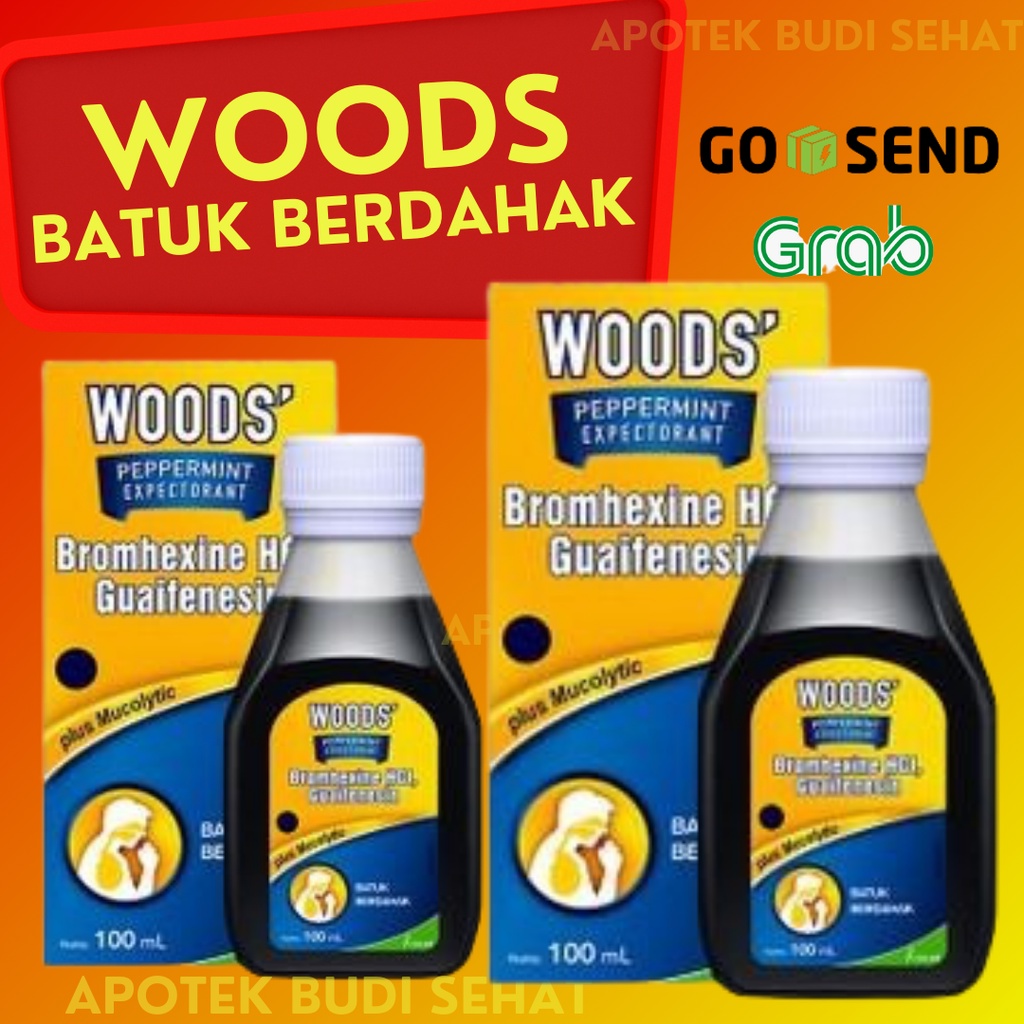 Woods biru Obat batuk berdahak 100mL Obat Batuk Sirup Woods Sirup Obat Batuk Dahak