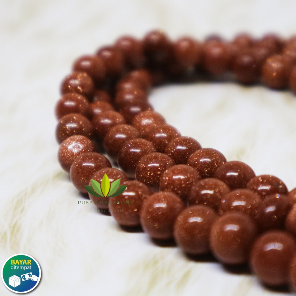 tasbih Batu Pasir Emas Asli Natural 99