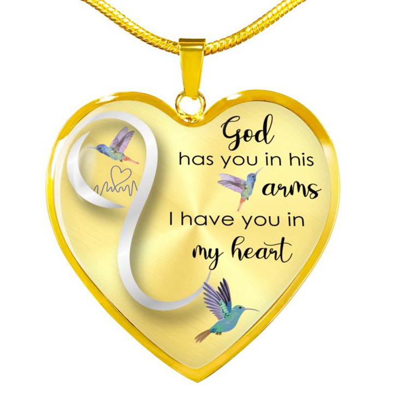 Kalung Memorial Desain God Have You In His Arms Untuk Hadiah