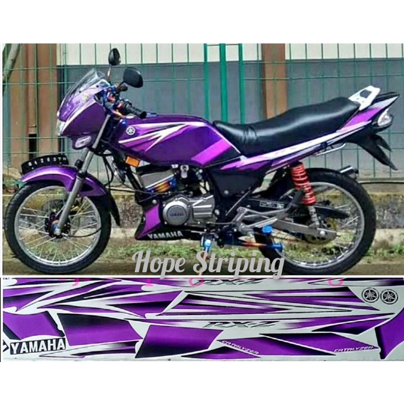 Striping Yamaha RXZ Catalyzer Ungu