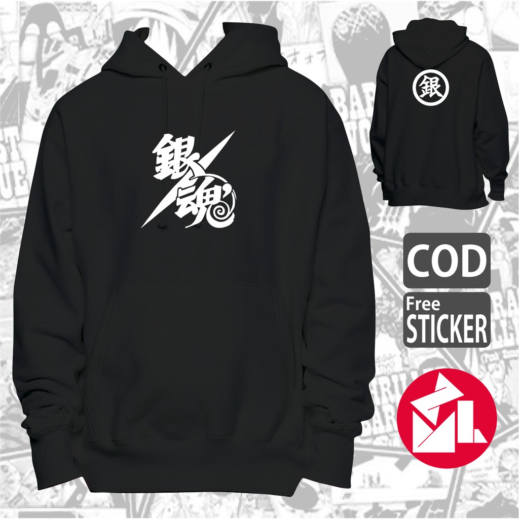 Jaket Anime Gintama Hoodie Logo Gintama Anime Komedi Gintoki Sakata Cosplay