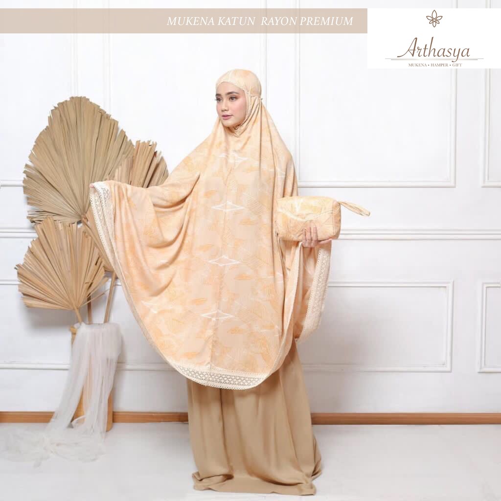 Mukena Dewasa Katun Rayon Premium Motif Bunga