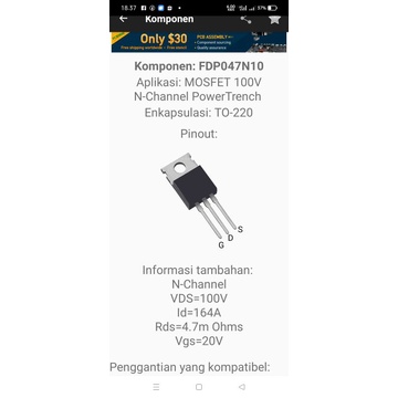 Mosfet FDP 047n10 /165n10