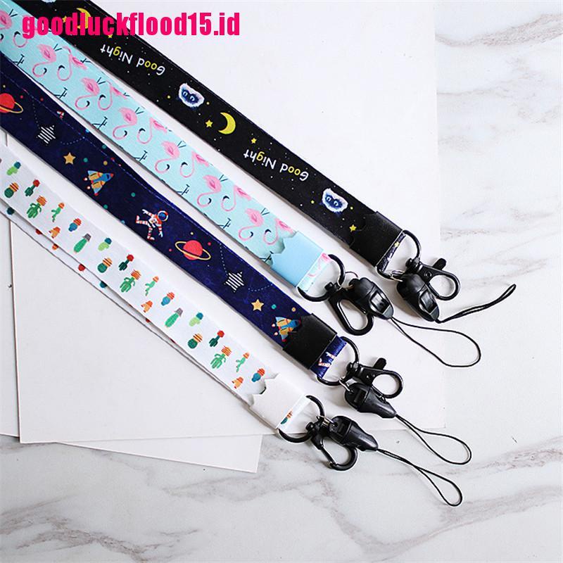 {LUCKID}long cactus flamingo detachable mobile phone card neck hanging lanyard straps rope band