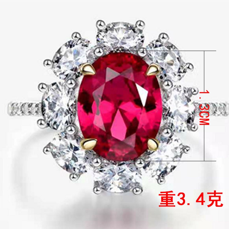 Cincin Rose ruby Kristal Untuk Wanita