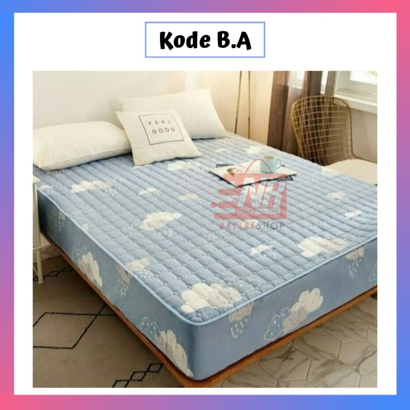 Sprei Waterproof / Sprei Waterproof Uk180x200cm / Sprei Waterproof Import / Sprei Anti Ompol / Sprei Anti Air-Biru - Awan