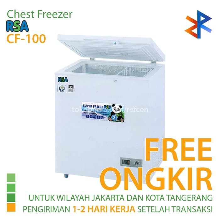 New Chest Freezer RSA CF-100 (100 liter) Free Ongkir