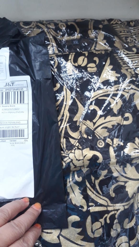 Batik Anak Size Terlengkap! Nivana Batik - Prada Emas  Anak Bakung Kembang Gede Kemeja Anak