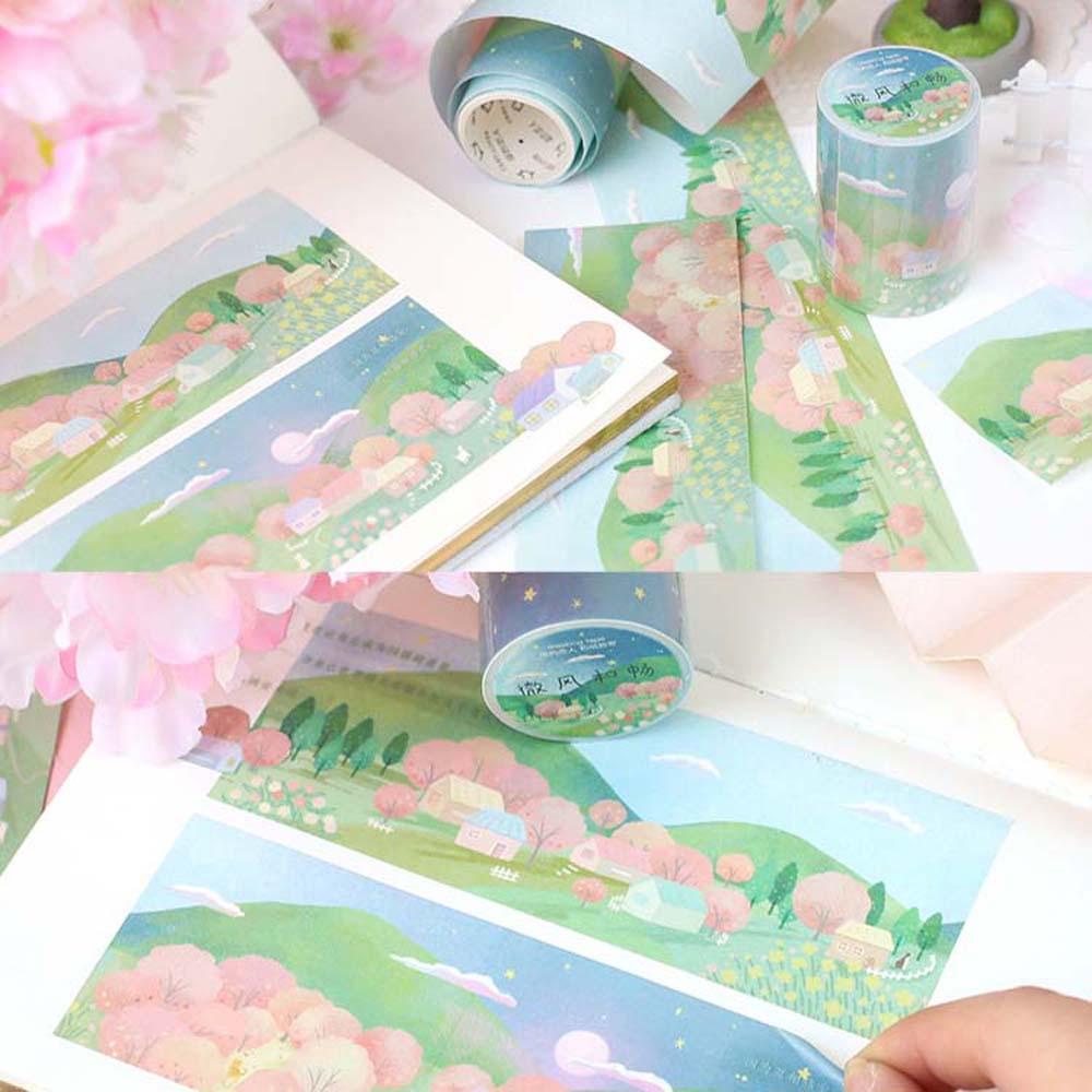 AUGUSTINA Tapes Stiker DIY Masking Stiker Scrapbooking tape Perekat Kaset Hand Rekening tape