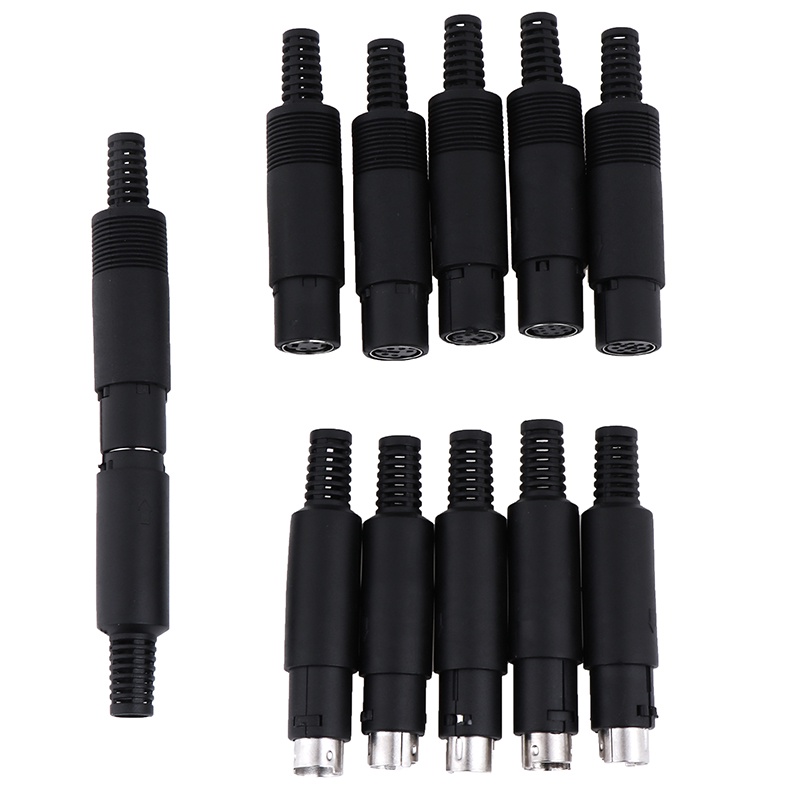 (LUCKID) Soket Konektor Kabel Male DIN Mini 3 / 4 / 5 / 6 / 7 / 8 PIN