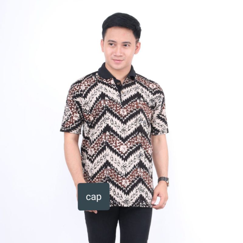 KAOS BATIK KERAH BATANGAN