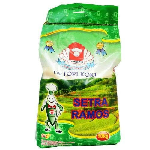 

978Eq010W Beras Setra Ramos Cap Topi Koki Isi 10Kg WQ2