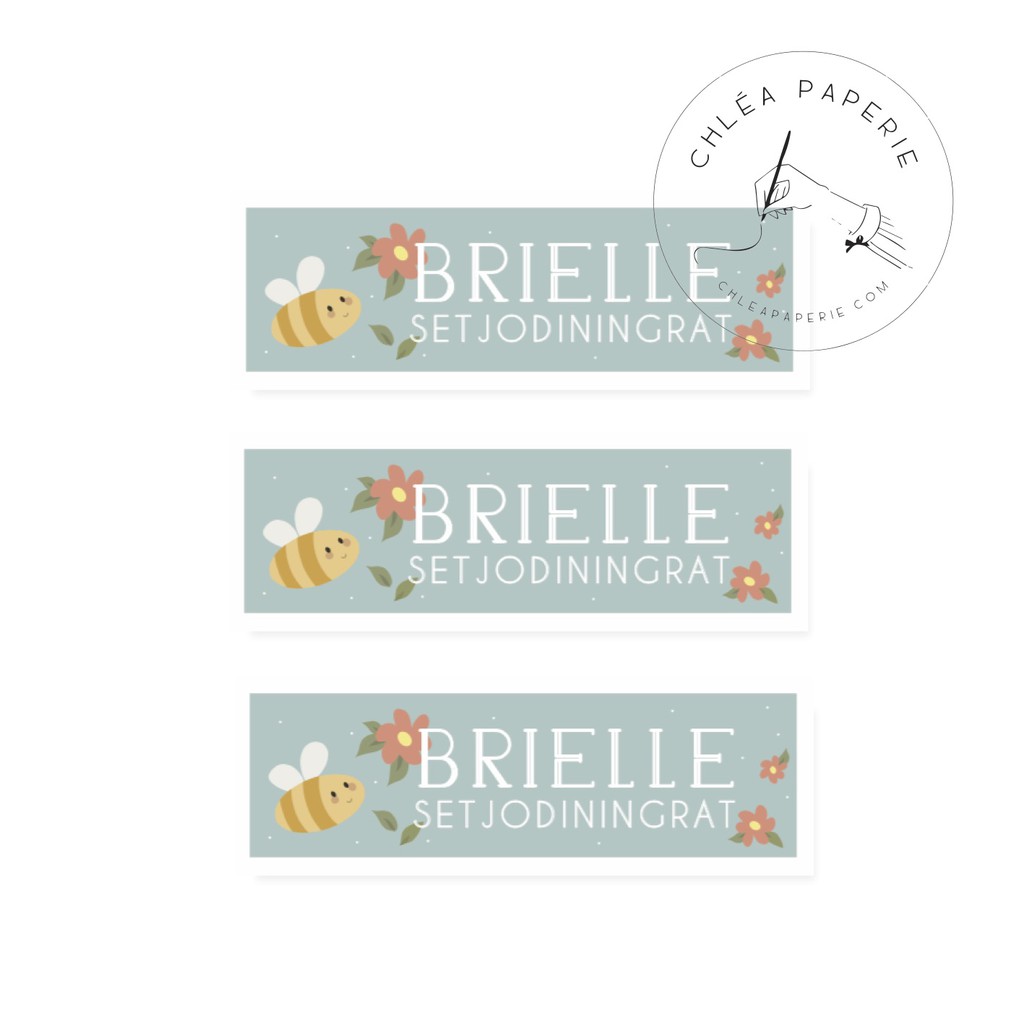 

Name Label Sticker / Bee Foliage / 100 Pieces / Stiker Nama