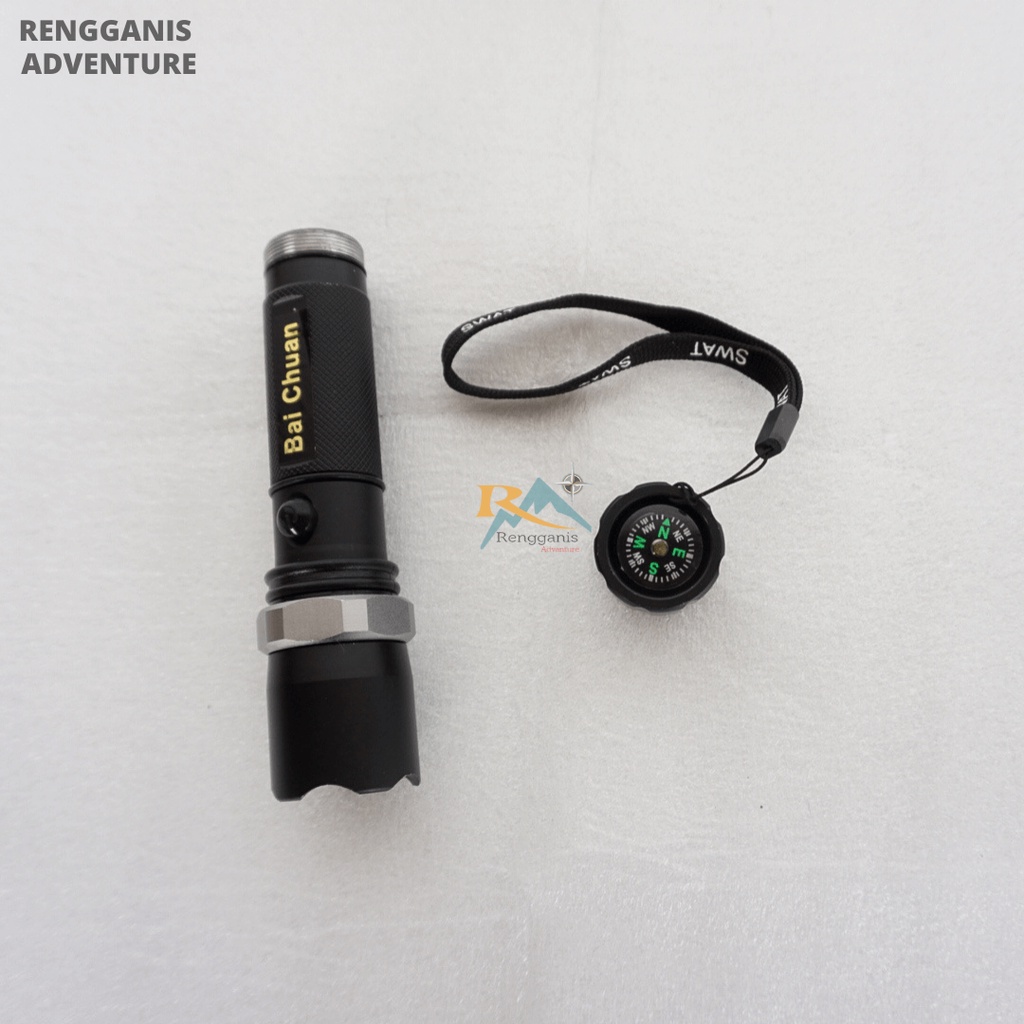 SENTER BAICHUAN SENTER swat POLICE LAMPU CAMPING PENDAKI GUNUNG HIKING OUTDOOR