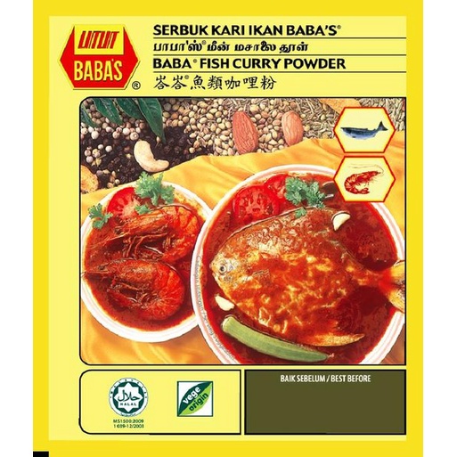 

FISH CURRY POWDER BABA'S 250G - BUMBU KARI IKAN