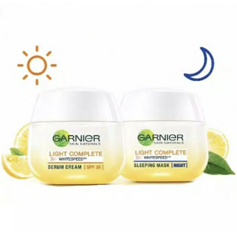 {{NGAREP BALAI}} Garnier Sakura Glow 50g/ Garnier Light Complete Day Night Cream 50ml- Krim Siang Ma