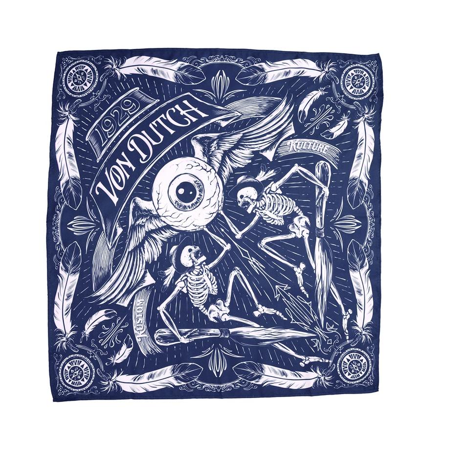 Lebih Murah Von Dutch Syal / Bandana Flaying eyeball 0494 Navy Blue